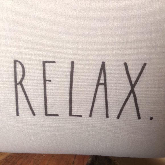 NEW. RAE DUNN MEMORY FOAM BACK PILLOW. "RELAX" - Picture 2 of 7